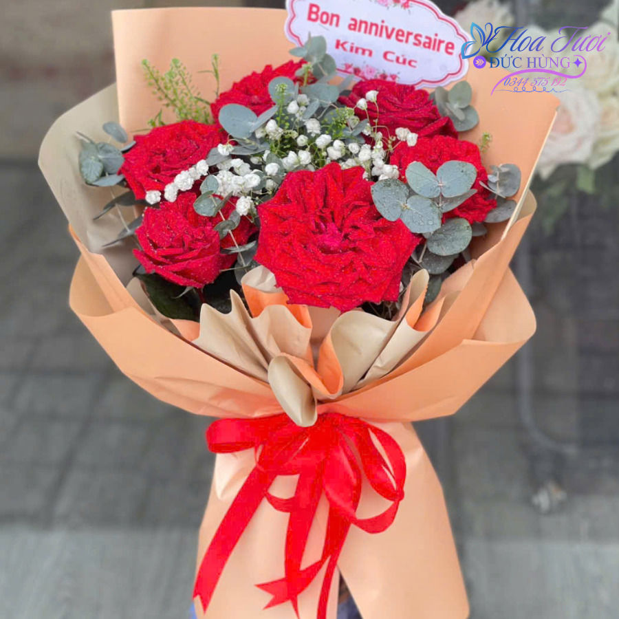 Bó Hoa Hồng Đỏ Nhỏ Đẹp BH028